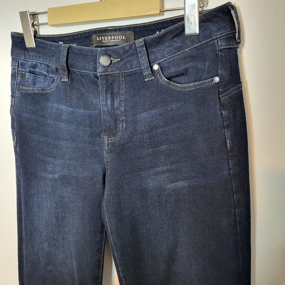 LiverpoolJeans Simone Hugger Straight Leg Dark Blue Jeans Size 27 - Picture 3 of 10